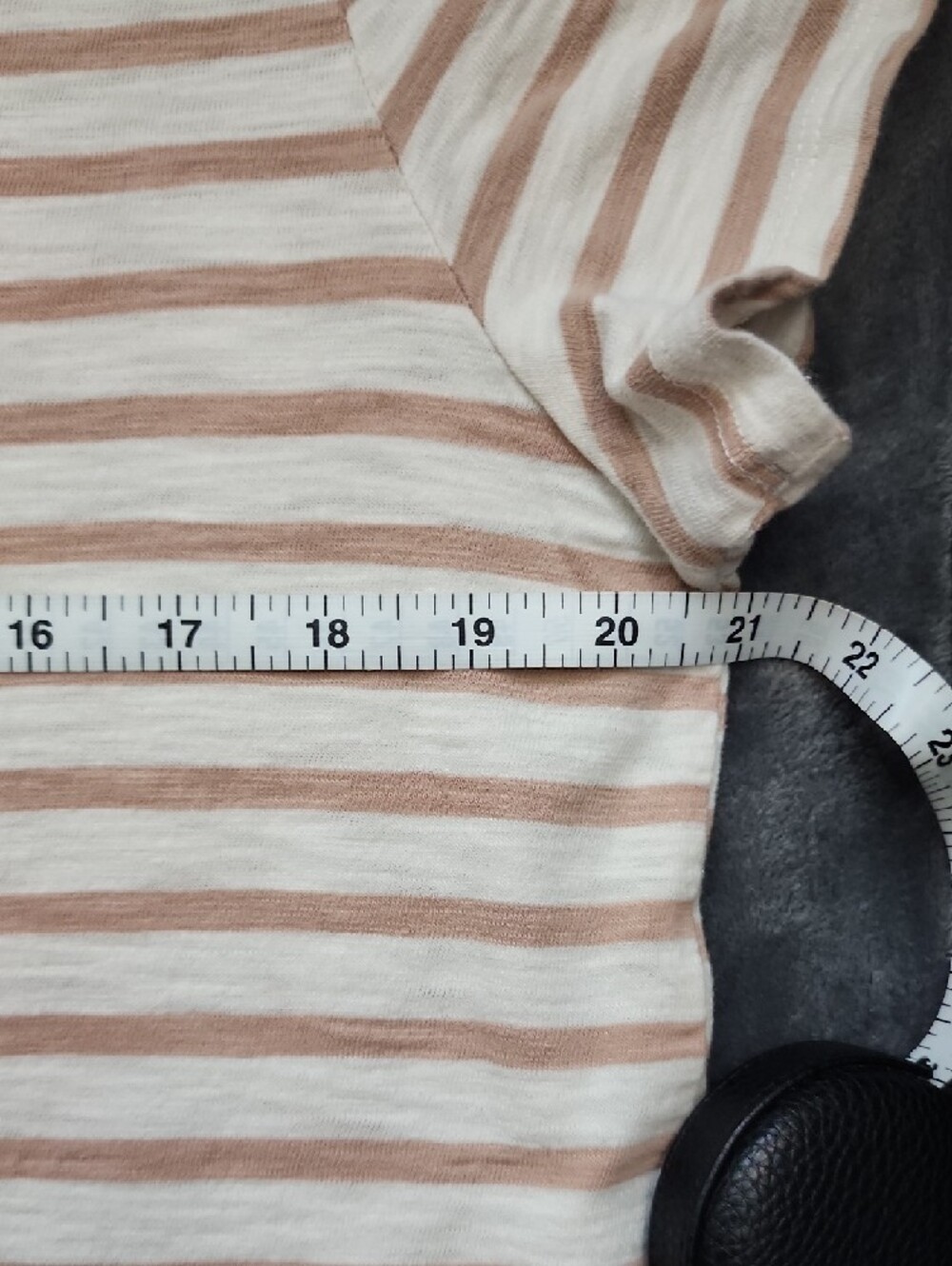 Universal Thread Striped T-Shirt Dress in Cream And Beige - Picture 3 of 6